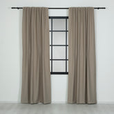 CELIA Linen Look Blackout Curtains – Sand Beige